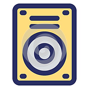 Computer hardware Isolated Vector with Outline icon which can easily modify or edit