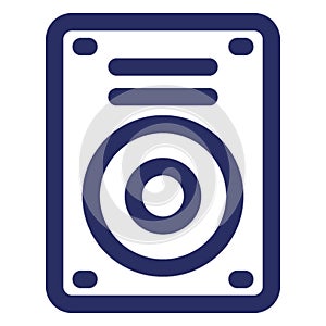 Computer hardware Isolated Vector with Outline icon which can easily modify or edit