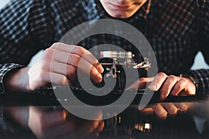 Computer hardware microelectronics engineer test