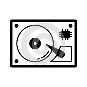 Computer hardware Vector Icon which can easily modify or edit