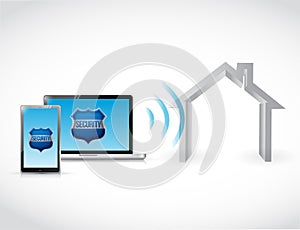 Computer home security software illustration