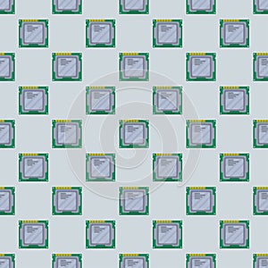 Computer IC chip template microchip seamless pattern background circuit board design abstract background vector