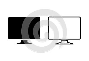 Computer icon . computer monitor icon vector
