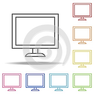 computer icon. Elements of web in multi colored icons. Simple icon for websites, web design, mobile app, info graphics