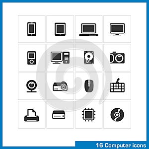 Computer icon set.