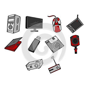 computer icon set