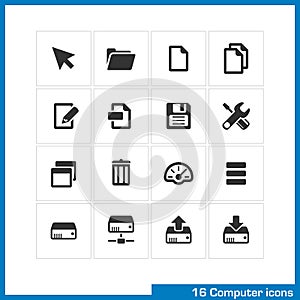 Computer icon set.