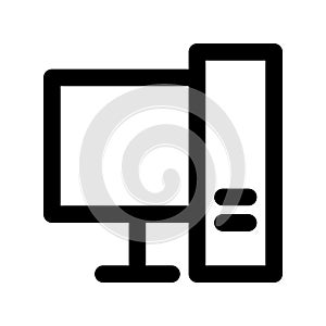 Computer icon outline style symbol design. vector illustration design graphic eps 10 for ui