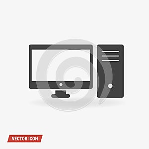 Computer Icon Vector, vector illustion flat design style.