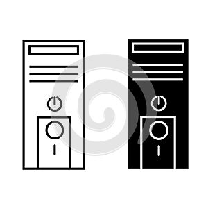 Computer  icon vector. pc illustration sign. device symbol. Laptop logo.