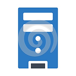 Computer vector glyph color icon