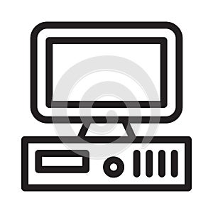 Computer vector thin    line icon