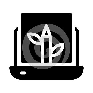 Computer vector. thin line icon