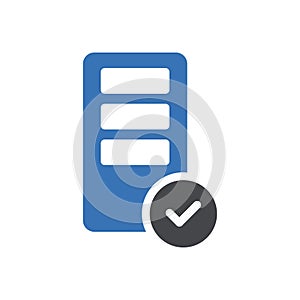 Computer vector glyph color icon