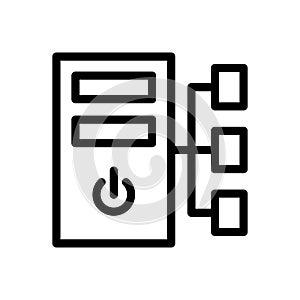 Computer  vector thin line icon