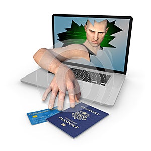 Computer Identity Theft of US Passport and Credit Card