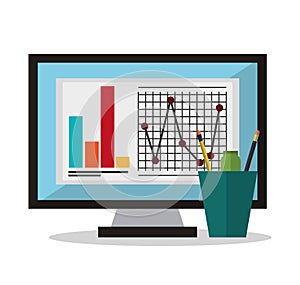 Computer infographic and Worktime design