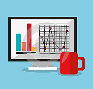 Computer infographic and Worktime design