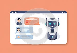 Computer interface featuring a chatbot interaction. A friendly