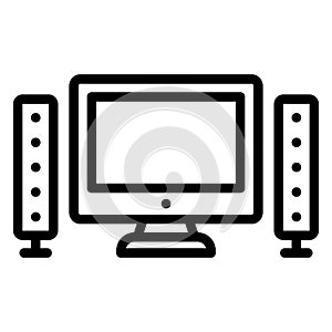 Computer Isolated Vector Icon fully editable