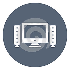 Computer Isolated Vector Icon fully editable