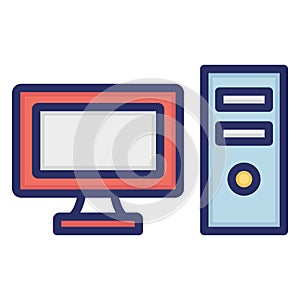 Computer  Isolated Vector icon which can easily modify or edit