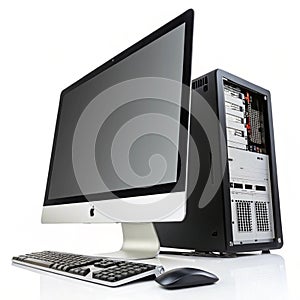 Computer isolated on white background