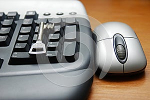 Computer keyboar and mouse