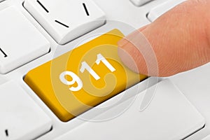 Computer keyboard with 911 key