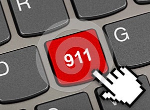 Computer keyboard with 911 key