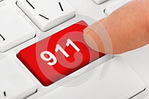 Computer keyboard with 911 key