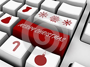 Computer Keyboard - Business Holiday Concept. Email Gifts