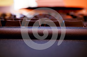 Computer keyboard buttons closeup backdrop