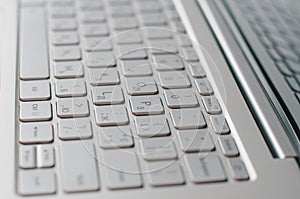 Computer keyboard buttons closeup