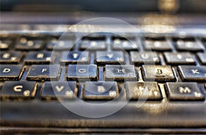 Computer keyboard, closeup keys. laptop for bisness
