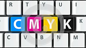 Computer keyboard CMYK