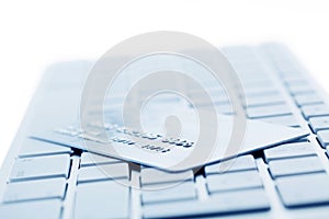 Computer keyboard and credit card