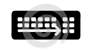 Computer Keyboard Data Entry, Typing and Digital Input Device, vector design Generative AI