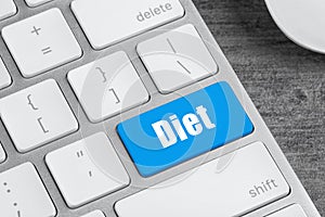 Computer keyboard with DIET button