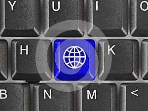 Computer keyboard with Earth key