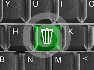 Computer keyboard with garbage key