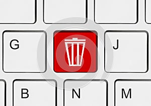 Computer keyboard with garbage key