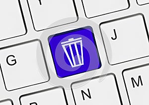 Computer keyboard with garbage key