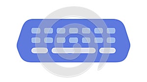 Computer keyboard icon, input device data entry, vector design Generative AI