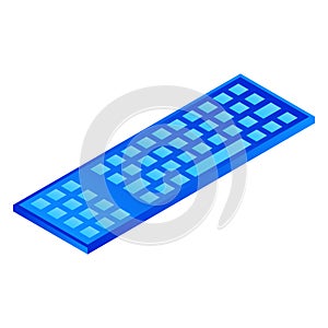 Computer keyboard icon, isometric style