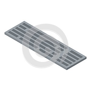 Computer keyboard icon, isometric style