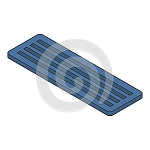 Computer keyboard icon, isometric style
