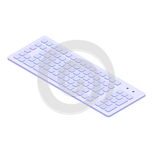 Computer keyboard icon, isometric style