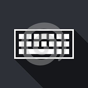 Computer keyboard icon, modern minimal flat design style, vector illustration