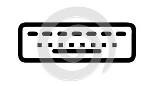 Computer keyboard icon for typing, data entry, or input , vector design Generative AI